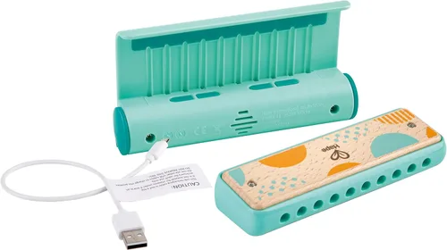 Vista 4 de Hape Aprende con Luces Armónica Capacidad de Carga USB Modo de Aprendizaje y Banda Instrumento Musical