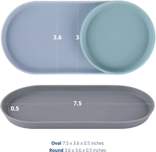 Vista 3 de BLUE GINKGO Mini Bandejas de Silicona – Juego de 6 Organizadores Fáciles de Limpiar para Baño, Cocina, Escritorio, Tocador y Cosméticos