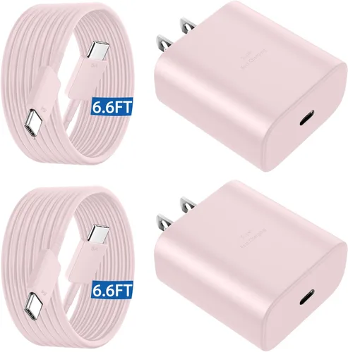 Vista 21 de Cargador USB C súper rápido de 45 W, cargador tipo C, bloque de carga rápida para teléfono Android con cable de carga tipo C de 3 pies para Samsung