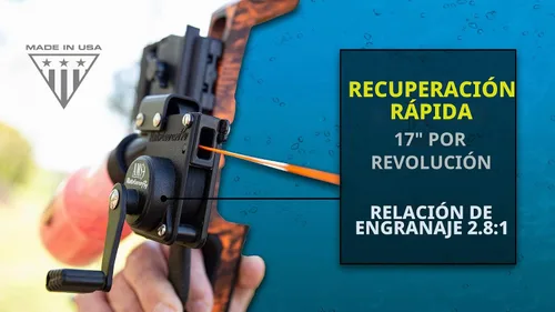 Vista 4 de AMS Bowfishing Carrete Retriever Pro - Fabricado en los Estados Unidos