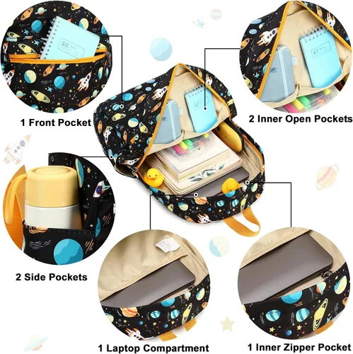 Vista 7 de CAMTOP Mochila para niños en edad preescolar para jardín de infantes, bolsa escolar para niños y niñas, 15.4"x 4.5"x 10.2"(H*W*L) Preschool