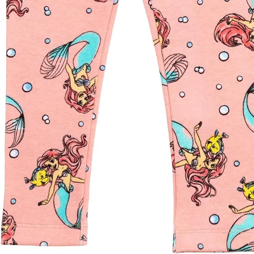 Vista 7 de Disney Minnie Mouse Princess Frozen Little Mermaid T-Shirt Leggings and Scrunchie 3 Piece Outfit Set Infant to Big Kid