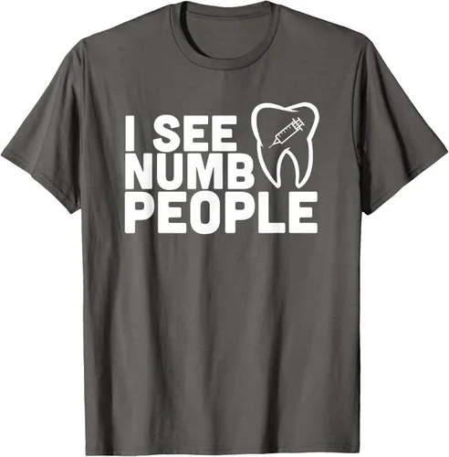 Vista 101 de I see Numb People - Camiseta de regalo para dentista dental, Negro, S