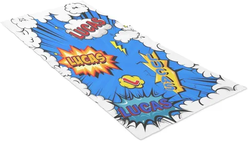 Vista 3 de Toalla personalizada con monograma para baño, 14.5 x 28 pulgadas, toallas personalizadas con nombres, toalla de baño con nombre