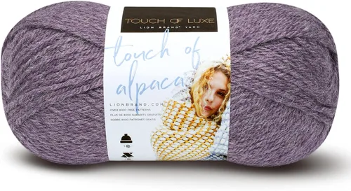 Vista 12 de Lion Brand Yarn Hilo Touch of Alpaca (1 madeja), color negro
