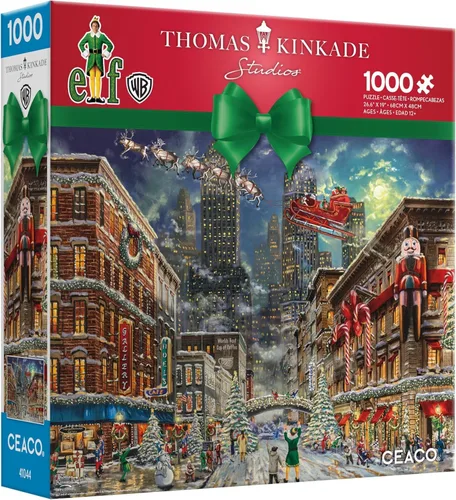 Vista 3 de Ceaco - Thomas Kinkade Navidad - Elfo - Rompecabezas de 1000 piezas