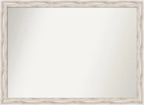 Vista 104 de Amanti Art Espejo personalizado, espejo de baño estrecho Alexandria White Wash, espejo de pared o espejo de tocador de baño sobre el fregadero