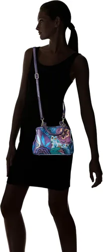 Vista 6 de Anna by Anuschka Women's Genuine Leather Small Multicompartment Satchel Shoulder Bag