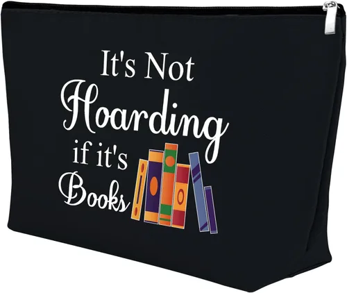 Vista 8 de Mxrymvu Regalos para amantes de los libros, regalos para bibliófilos, bolsa de maquillaje, libro de lectura, club, regalo para mujeres, bolsa