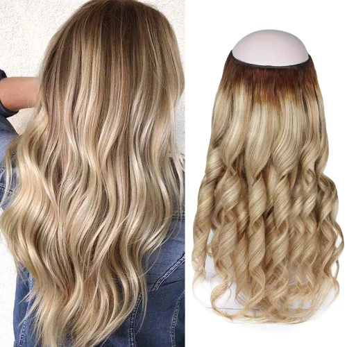 Vista 52 de Sassina Extensiones de Cabello con Alambre Invisible Cabello Humano Real con Alambre Transparente Tamaño Ajustable Clips Seguros Naturales Liso