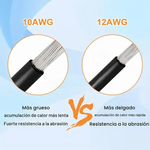 Vista 5 de Cable de extensión solar XT60 de 10 AWG 2 3 6 10 15 20 25 35 40 50 75 100 pies XT60 adaptador de conector de extensión solar más grueso cable hembra