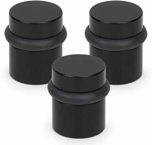 Vista 66 de Mega Handles Tope de Puerta de Piso, Tope Negro de Instalación Rápida Protector de Pared, Protectores de Pared contra Pomos de Puerta, Tope