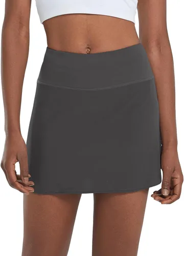 Vista 2 de BALEAF Falda de tenis plisada para mujer, falda pantalón de golf para mujer, cintura alta, pantalones cortos atléticos ligeros con bolsillos