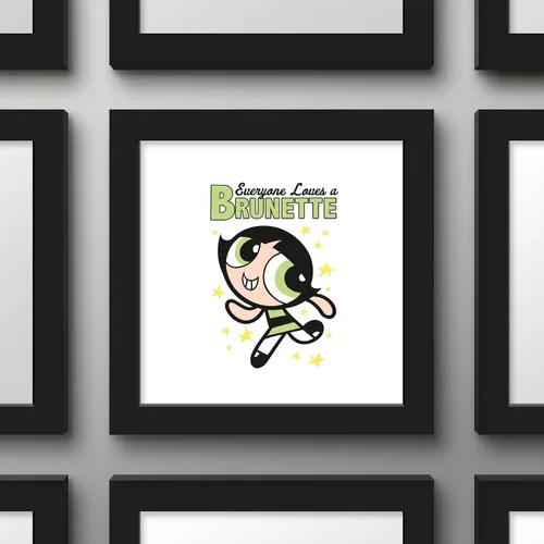 Vista 2 de Trends International Gallery Pops - Póster de pared de Cartoon Network The Powerpuff Girls - Everyone Loves a Brunette - 12.00 x 12.00 pulgadas