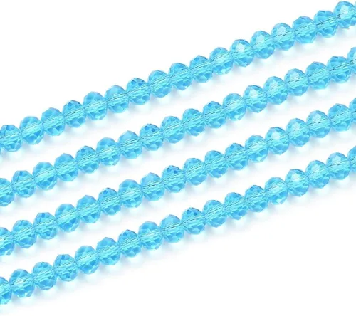 Vista 12 de 500 piezas de cuentas de cristal checo facetadas rondelle de 4 mm, pequeñas y diminutas, espaciadoras a granel, color amatista púrpura para hacer