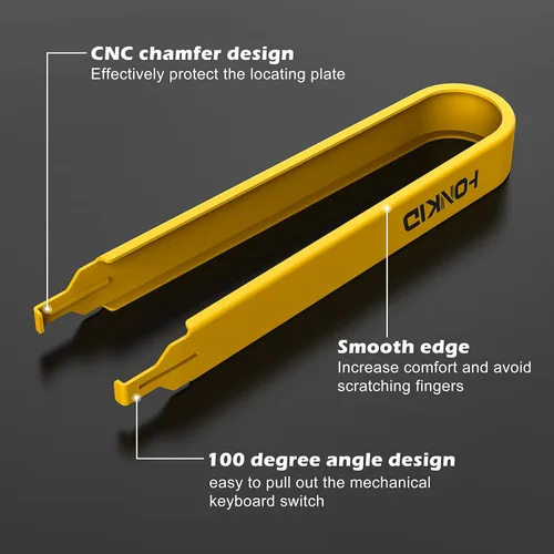 Vista 3 de HONKID Extractor de interruptores, removedor de llaves de acero inoxidable para interruptores de teclado mecánicos de repuesto