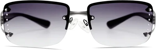 Vista 2 de VANLINKER Elegantes lentes de sol rectangulares sin marco para mujer