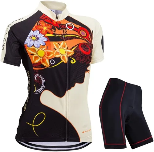 Vista 43 de Jersey de ciclismo para mujer, de manga corta, secado rápido, transpirable, para montaña.