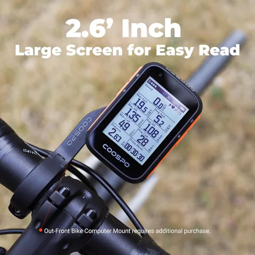 Vista 8 de Computadora de bicicleta COOSPO inalámbrica con GPS, velocímetro de bicicleta con retroiluminación automática, computadora de ciclismo GPS Bluetooth