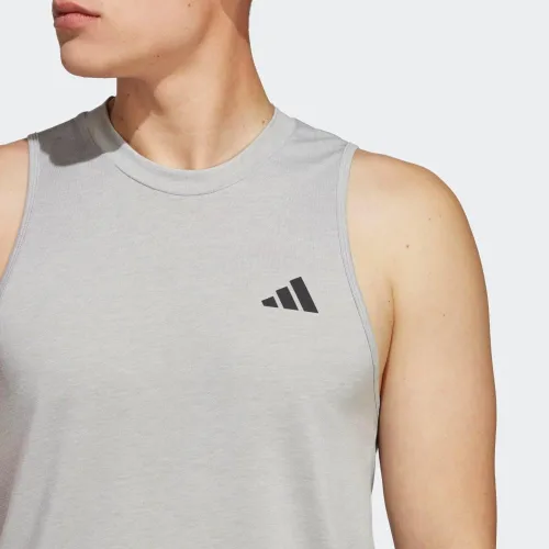 Vista 7 de adidas Camiseta sin mangas con logotipo de Training Essentials Feel Ready para hombre