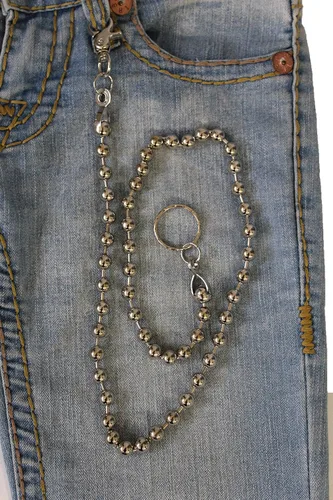Vista 4 de TFJ - Llavero de metal para hombre (tamaño grande), diseño de bolas, extra largo