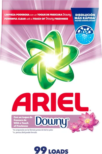 Vista 9 de Ariel con un toque de frescura Downy, detergente en polvo para ropa, 105.8 onzas, 66 cargas