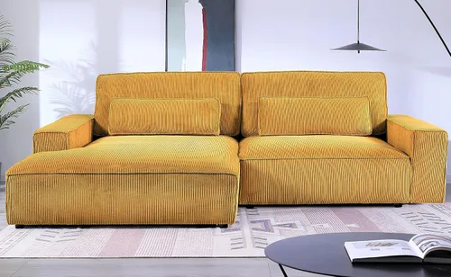 Vista 13 de Container Furniture Direct Luxe - Sofá modular de dos piezas de gran tamaño para sala de estar, sofá en forma de L con diván, tapizado con tela