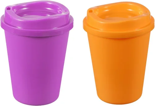 Vista 36 de uxcell 2 tazas reutilizables para café, 16 onzas, café de viaje, color azul Azul claro