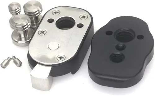 Vista 6 de Mini sistema de placa de liberación rápida con tornillos 3/8 M3 para monitores de cámara, brazos, accesorios, micrófonos, luces clave (negro)