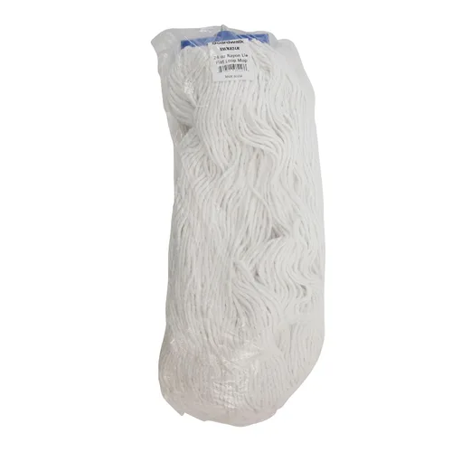 Vista 7 de Boardwalk BWK824R Cabeza de fregona de fibra de rayón plana de 24 oz. - Blanco (12/caja)