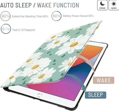 Vista 4 de Funda diseñada para iPad Air Gen 4 y 5 de 10.9 pulgadas (2020/2022) apagado y encendido automático con soporte para lápiz de visión multiángulo