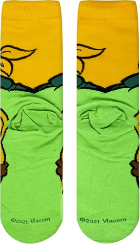 Vista 6 de Odd Sox, Nickelodeon TMNT Teenage Mutant Ninja Turtles, 90's Cartoon, Fun Socks