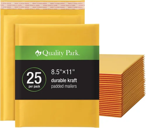Vista 8 de Quality Park - Sobres acolchados de burbujas de 6 x 9 pulgadas, sobres de papel kraft, sobres de envío marrones duraderos con cierre autoadhesivo