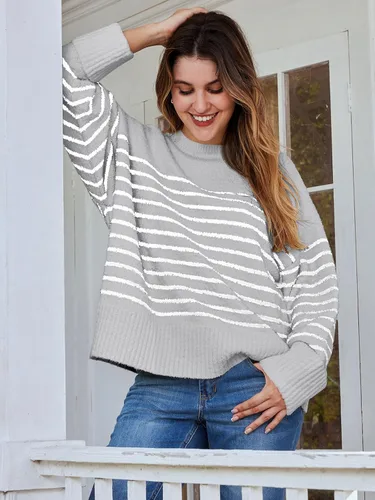 Vista 146 de LILLUSORY - Suéteres sin botones grandes para mujer, suéter mullido, grueso y cálido