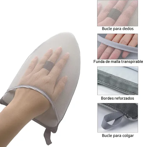 Vista 3 de Colgador con soporte para vaporizador de ropa y guante de planchado de vapor para vaporizar ropa, estante de vaporizador de ropa de mano con mini