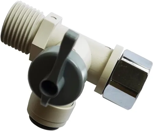 Vista 3 de YZM Filtros de agua RO Adaptador de agua de alimentación de 1/2" a 1/4" válvula de bola grifo grifo de alimentación ósmosis inversa