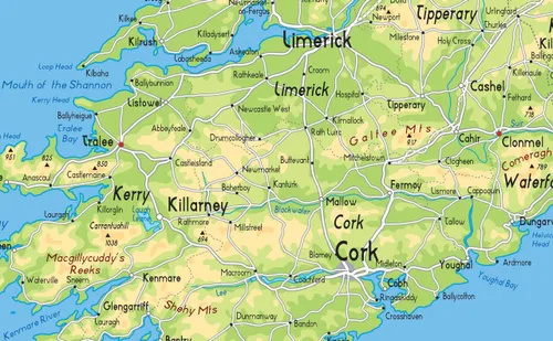Vista 4 de Mapa Pictorial de Irlanda - 23.4 x 16.5 pulgadas - Papel laminado