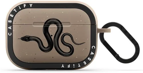 Vista 12 de CASETiFY Bounce Airpods Pro (1ª/2.ª generación) - Funda con anillo, negro Kingsnake - carbón mate