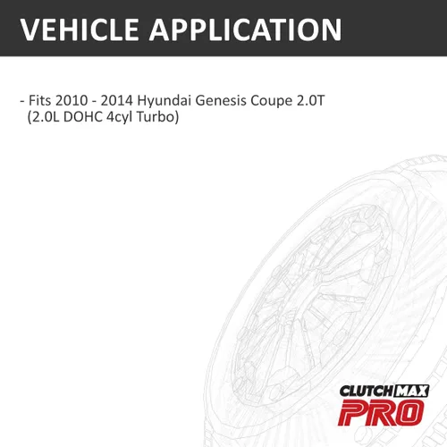 Vista 2 de PRO Performance Stage 3 Kit de embrague y volante Chromoly con cilindro esclavo compatible con Hyundai Genesis Coupe 2.0T 2.0L 2010-2014