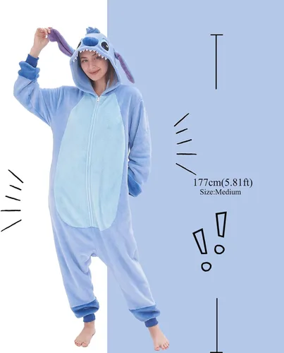 Vista 4 de GONAAP Unisex Adult Onesie Pajamas Animal One Piece Costume Cosplay Sleepwear