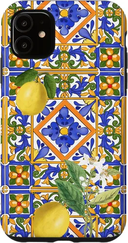 Vista 8 de Sicilian,Italian,Summer,Tiles,Citrus,Mosaic,Majolica Art Case for iPhone 17