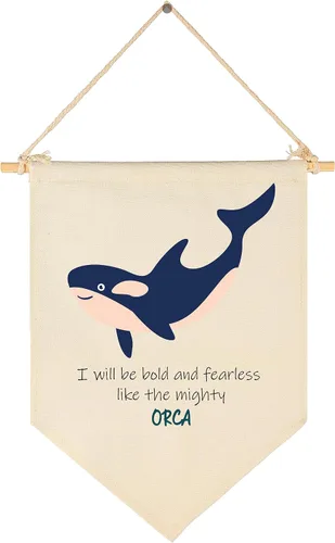 Vista 10 de Decoración de animales marinos, letrero de bandera del océano, regalo para bebés, niños y niñas, banderines para decoración de pared, regalo