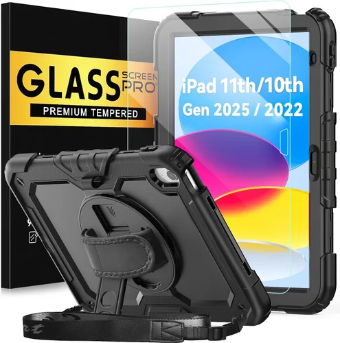 Vista 12 de BLOSOMEET Bonita funda para iPad de 9ª generación 2021 de 10.2 pulgadas con protector de pantalla de vidrio templado y soporte para bolígrafo, funda