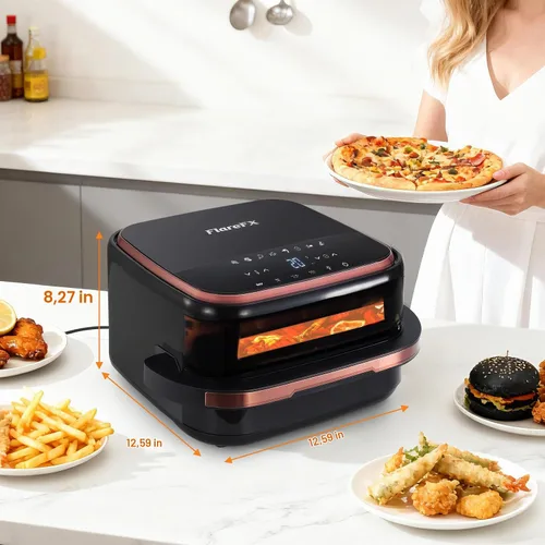 Vista 9 de Horno de pizza con freidora de aire de 4.5 cuartos para pizza