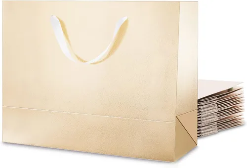 Vista 10 de 12 bolsas de regalo grandes de 13 x 5 x 10 pulgadas, bolsas de regalo grandes color negro mate con asas para el día de Acción de Gracias y todas