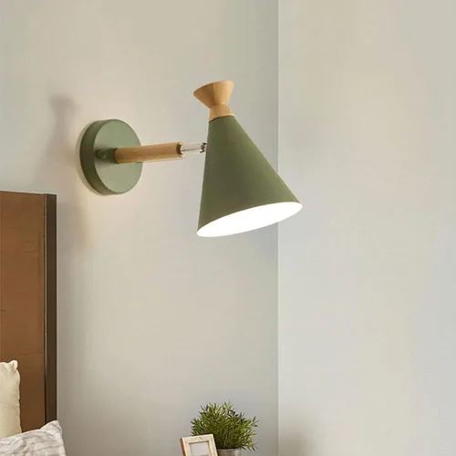 Vista 2 de Metal Shade Wall Sconce, Modern Bedside Wall Lights Reading Lamps Compatible with Bedroom Bedside Living Room Study Library Indoor Lighting