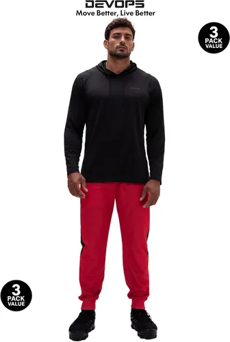 Vista 10 de DEVOPS - Sudadera con capucha para hombre, de manga larga, para pesca, senderismo, correr, entrenamiento