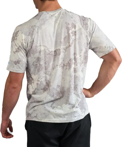 Vista 3 de BUILTCOOL Camisa raglán de cuello redondo para hombre, de secado rápido, absorción de humedad instantánea, protección solar UPF 50
