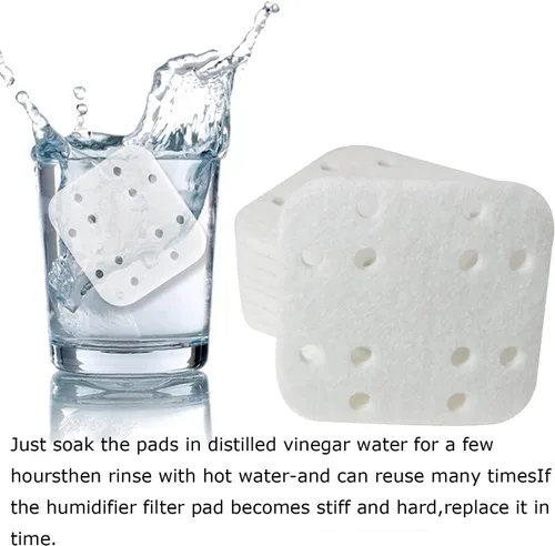Vista 3 de MEETOOT 20pcs humidificador descalcificación almohadillas para LV600HH, 2.165x1.969 in humidificador mineral absorción almohadillas