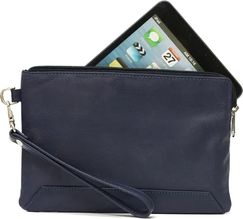 Vista 4 de ASHLIN Pulsera mediana de cuero genuino - Negro 100% piel toscana K265-18-01, Negro - Medianoche, Tamaño único, Desmontable